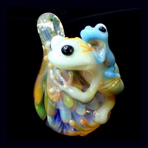 画像6: aquarius アクエリアス ☆ ガラスペンダントトップ＜親子カエルくん＞