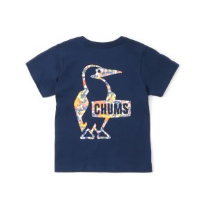 画像: CHUMS チャムス ☆ キッズブービーロゴオーシャンダイTシャツ