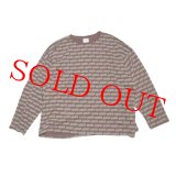 画像: NATAL DESIGN ネイタルデザイン ☆ ヘンプロングスリーブTワイドフェイントプリント cacao