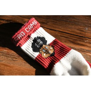 画像: AFRO CAMP ☆ AFRO RUGGER SOCKS 赤しましま