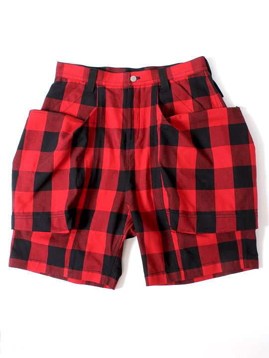 画像1: TROVE トローヴ x 岡部文彦 ☆ BIG POCKET SHORTS ( BUFFALO CHECK )