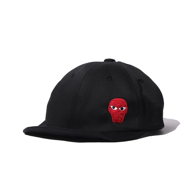 画像1: パンクドランカーズ 目ぱっちりつば小さめCAP  black