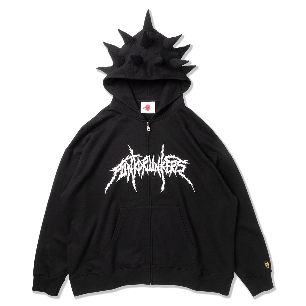 画像1: パンクドランカーズ トゲトゲZIPパーカ